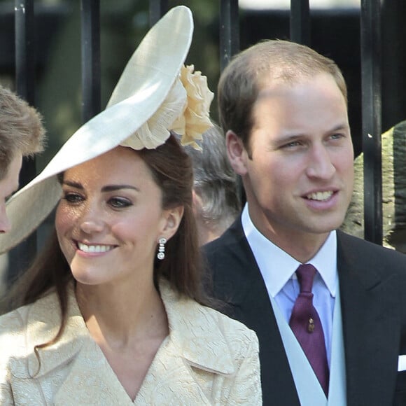 Le prince Harry, le prince William et Kate Middleton - Mariage de Mike Tindall et de Zara Phillips à Edimbourg le 30 juillet 2011.