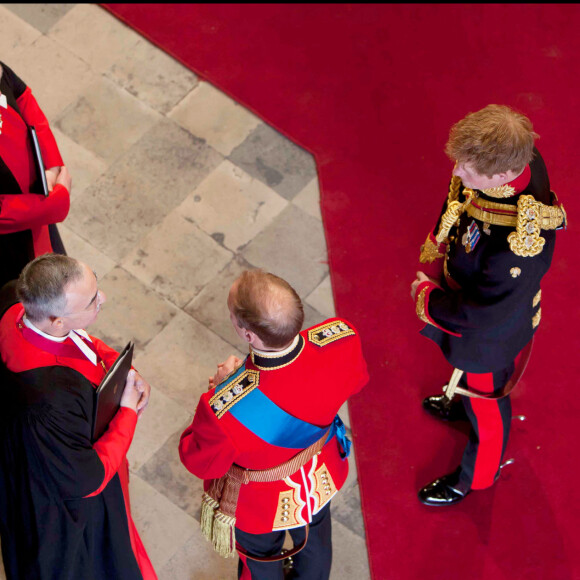 Le prince William et le prince Harry au mariage de William avec Kate Middleton - 29/04/2011 Credit: Ken Goff Rota/GoffPhotos.com