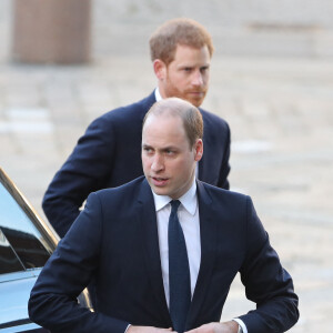 Le prince William, duc de Cambridge et le prince Harry - Service commémoratif national de la tour Grenfell incendiée il ya 6 mois en la cathédrale St Paul à Londres le 14 décembre 2017. 