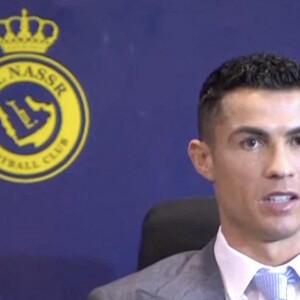 Capture d'écran de Cristiano Ronaldo qui rejoint officiellement le club saoudien Al-Nassr FC, en Arabie, Saoudite, le 3 janvier 2023.