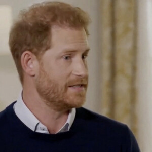 Bande-annonce de l'interview du prince Harry, duc de Sussex, avec Tom Bradby pour la chaîne britannique ITV, avant la sortie de l'autobiographie du prince "Spare" ("Le Suppléant"). Le 4 janvier 2023. 