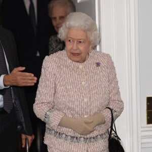 La reine Elisabeth II d'Angleterre lors de la remise de prix Chatham House Prize 2019 à Londres le 20 novembre 2019. 