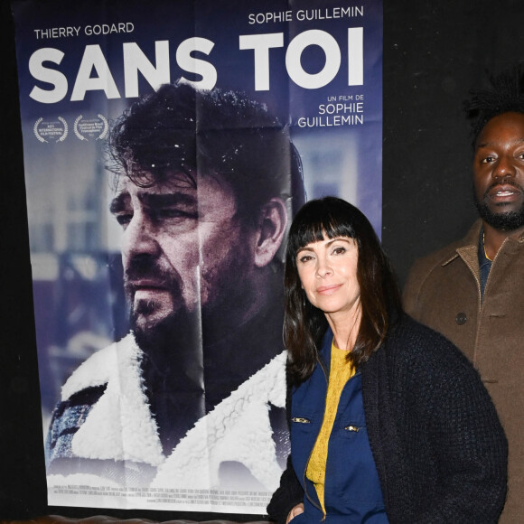 Exclusif - Mathilda May et son compagnon Sly Johnson - Avant-première du film "Sans Toi" au cinéma l'Entrepôt à Paris le 11 janvier 2022. © Coadic Guirec/Bestimage 