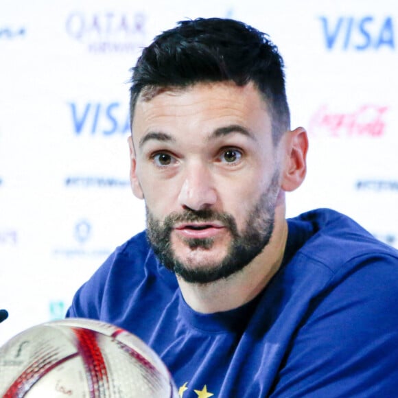 Hugo Lloris en conférence de presse lors de la Coupe du Monde 2022 au Qatar (FIFA World Cup Qatar 2022), le 13 décembre 2022. © William Volcov/Zuma Press/Bestimage