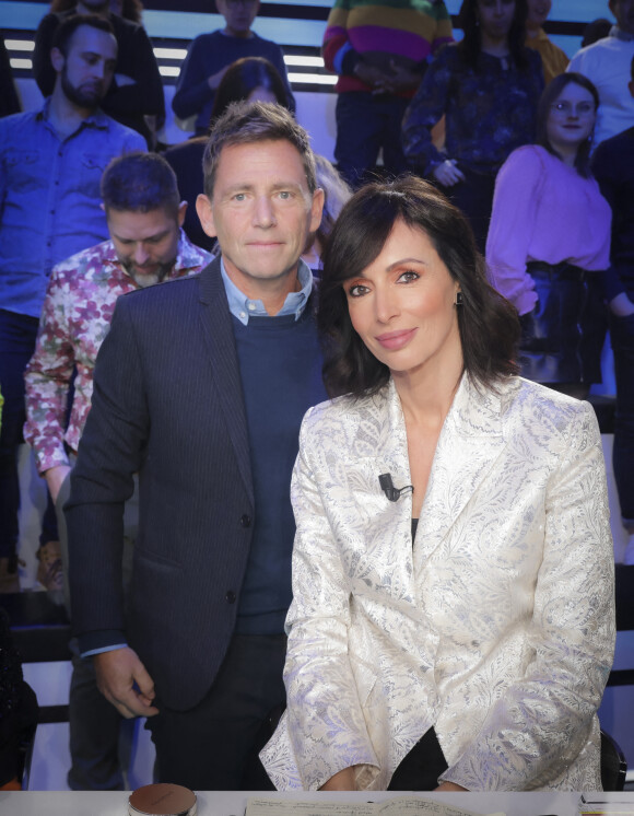 Exclusif - Daniel Riolo et sa compagne Géraldine Maillet - Sur le plateau de l'émission TPMP (Touche Pas à Mon Poste) présentée en direct par C.Hanouna et diffusée sur C8 - Paris le 02/01/2023 - © Jack Tribeca / Bestimage