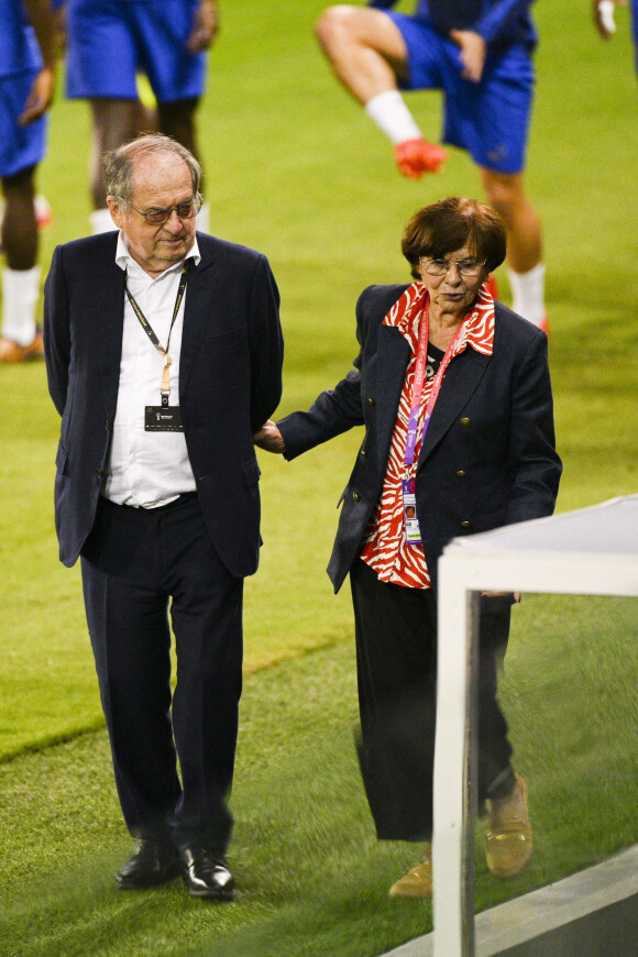 Noel Le Graet - president FFF - Entraînement de l'équipe de France de football, à l'avant-veille de la finale contre l'Argentine lors de la Coupe du Monde 2022 au Qatar (FIFA World Cup Qatar 2022), le 16 décembre 2022. © JB Autissier/Panoramic/Bestimage