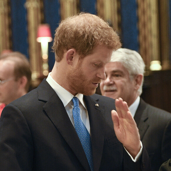 Le prince Harry visite l'Abbaye Westminster à Londres, le 13 juillet 2017. 