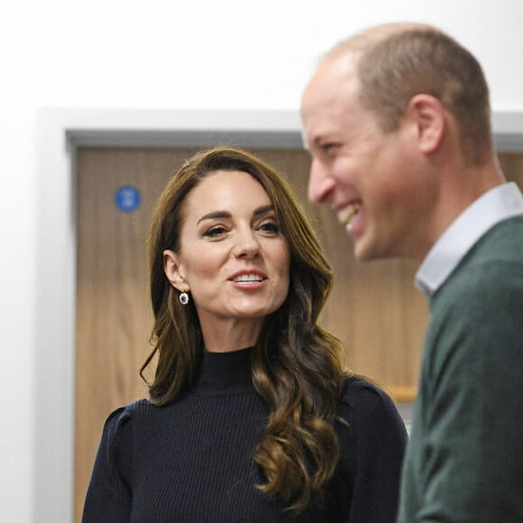 Le prince William, prince de Galles, et Catherine (Kate) Middleton, princesse de Galles, inaugurent officiellement le nouveau Centre hospitalier Royal Liverpool University Hospital à Liverpool, Royaume Uni, le 12 janvier 2023. 