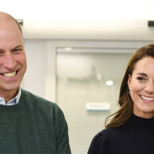 Le prince William, prince de Galles, et Catherine (Kate) Middleton, princesse de Galles, inaugurent officiellement le nouveau Centre hospitalier Royal Liverpool University Hospital à Liverpool, Royaume Uni, le 12 janvier 2023. 