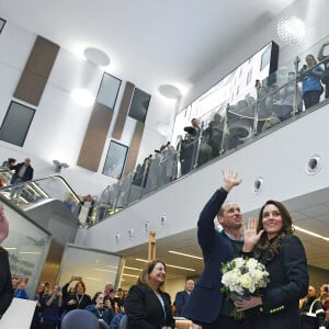 Le prince William, prince de Galles, et Catherine (Kate) Middleton, princesse de Galles, inaugurent officiellement le nouveau Centre hospitalier Royal Liverpool University Hospital à Liverpool, Royaume Uni, le 12 janvier 2023. 