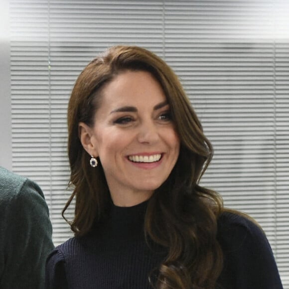 Le prince William, prince de Galles, et Catherine (Kate) Middleton, princesse de Galles, inaugurent officiellement le nouveau Centre hospitalier Royal Liverpool University Hospital à Liverpool, Royaume Uni, le 12 janvier 2023. 