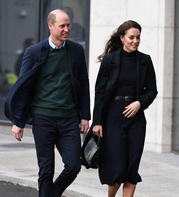 Le prince William, prince de Galles, et Catherine (Kate) Middleton, princesse de Galles, inaugurent officiellement le nouveau Centre hospitalier Royal Liverpool University Hospital à Liverpool, Royaume Uni, le 12 janvier 2023. 