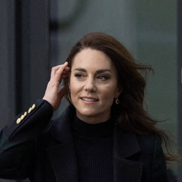 Le prince William, prince de Galles, et Catherine (Kate) Middleton, princesse de Galles, inaugurent officiellement le nouveau Centre hospitalier Royal Liverpool University Hospital à Liverpool, Royaume Uni, le 12 janvier 2023. 