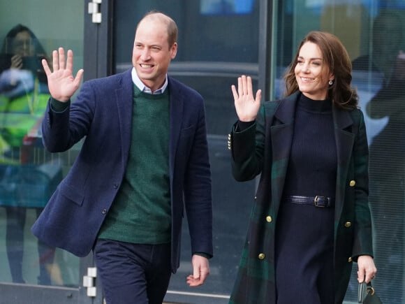 Le prince William, prince de Galles, et Catherine (Kate) Middleton, princesse de Galles, inaugurent officiellement le nouveau Centre hospitalier Royal Liverpool University Hospital à Liverpool, Royaume Uni, le 12 janvier 2023. 