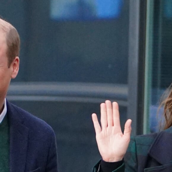 Le prince William, prince de Galles, et Catherine (Kate) Middleton, princesse de Galles, inaugurent officiellement le nouveau Centre hospitalier Royal Liverpool University Hospital à Liverpool, Royaume Uni, le 12 janvier 2023. 