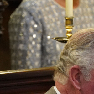 Le prince Charles, prince de Galles, et Camilla Parker Bowles, duchesse de Cornouailles - Cérémonie de mariage du prince Harry et de Meghan Markle en la chapelle Saint-George au château de Windsor, Royaume Uni, le 19 mai 2018. 