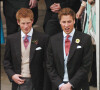 Le prince Harry et le prince William - Mariage du roi Charles III et de Camilla Parker-Bowles le 9 avril 2005