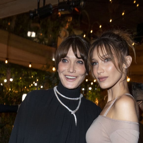 Carla Bruni Sarkozy et Bella Hadid à la soirée "Dior Vogue" chez "Fred l'écailler" lors du 72ème Festival International du Film de Cannes le 15 mai 2019 © Olivier Borde / Bestimage 