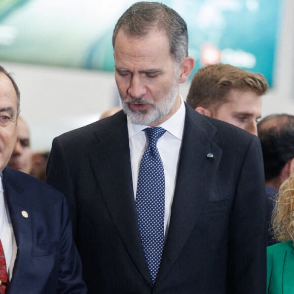 Le président du Guatemala, Alejandro Giammattei - Le roi Felipe VI et la reine Letizia d'Espagne à leur arrivée à la 43ème édition du salon "International Tourisme Trade Fair" à Madrid. Le 18 janvier 2023 