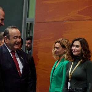 Le président du Guatemala, Alejandro Giammattei - Le roi Felipe VI et la reine Letizia d'Espagne à leur arrivée à la 43ème édition du salon "International Tourisme Trade Fair" à Madrid. Le 18 janvier 2023 