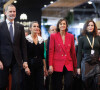 Le roi Felipe VI et la reine Letizia d'Espagne à leur arrivée à la 43ème édition du salon "International Tourisme Trade Fair" à Madrid. Le 18 janvier 2023 