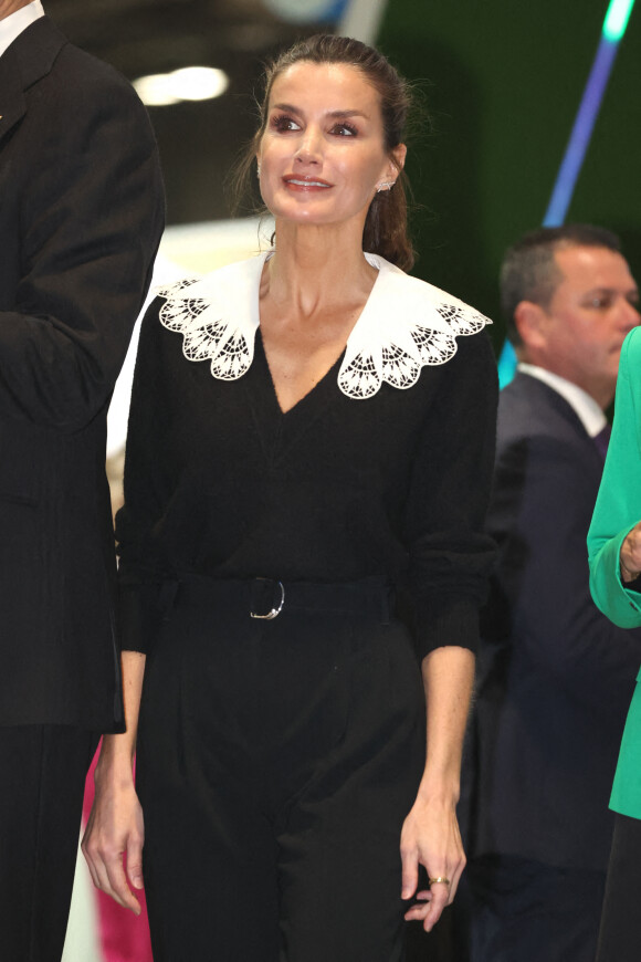 Le roi Felipe VI et la reine Letizia d'Espagne, inaugurent le 43ème Salon International du Tourisme (Fitur) à l'IFEMA Madrid, le 18 janvier 2023 