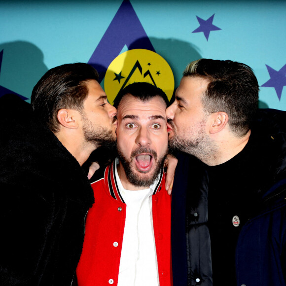 Rayane Bensetti, Michaël Youn, Ludovik - 26e Festival de l'Alpe d'Huez, le 20 janvier 2023. © Dominique Jacovides/Bestimage