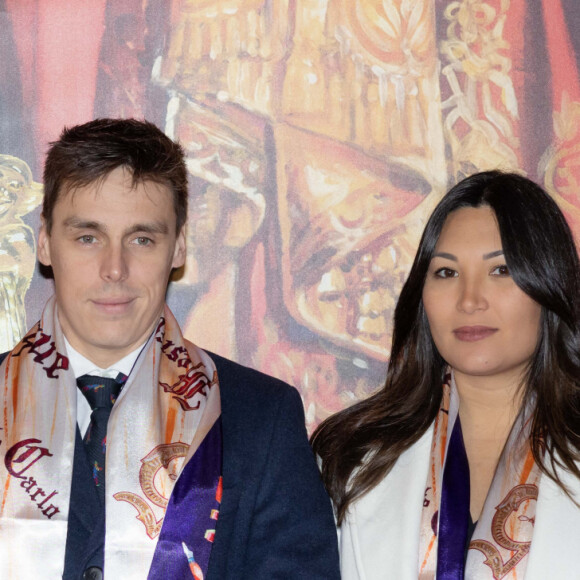 La princesse Stéphanie de Monaco, Louis Ducruet et sa femme Marie - Arrivées lors du 45ème Festival International du Cirque de Monte Carlo sous le chapiteau Fontvieille à Monaco le 20 janvier 2023. © Olivier Huitel/Pool/Bestimage 