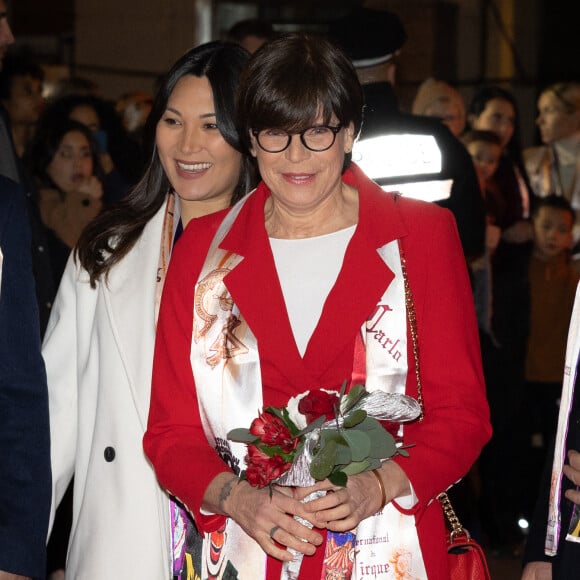 Marie Ducruet, la princesse Stéphanie de Monaco - Arrivées lors du 45ème Festival International du Cirque de Monte Carlo sous le chapiteau Fontvieille à Monaco le 20 janvier 2023. © Olivier Huitel/Pool/Bestimage 