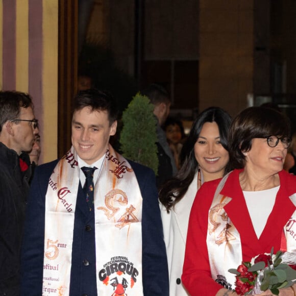 Louis Ducruet et sa femme Marie, la princesse Stéphanie de Monaco, le prince Albert II de Monaco, Camille Gottlieb - Arrivées lors du 45ème Festival International du Cirque de Monte Carlo sous le chapiteau Fontvieille à Monaco le 20 janvier 2023. © Olivier Huitel/Pool/Bestimage 