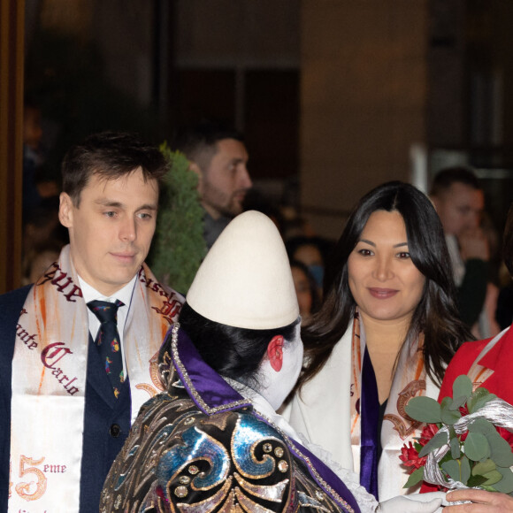 Louis Ducruet et sa femme Marie, la princesse Stéphanie de Monaco - Arrivées lors du 45ème Festival International du Cirque de Monte Carlo sous le chapiteau Fontvieille à Monaco le 20 janvier 2023. © Olivier Huitel/Pool/Bestimage 