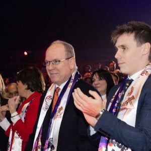 Camille Gottlieb, la princesse Stéphanie de Monaco, le prince Albert II de Monaco, Louis Ducruet et sa femme Marie - 45ème Festival International du Cirque de Monte Carlo sous le chapiteau Fontvieille à Monaco le 20 janvier 2023. © Olivier Huitel/Pool/Bestimage 