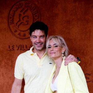 Elodie Gossuin et son mari Bertrand Lacherie au village lors des Internationaux de France de Tennis de Roland Garros 2022 à Paris, France, le 5 juin 2022. © Dominique Jacovides/Bestimage 