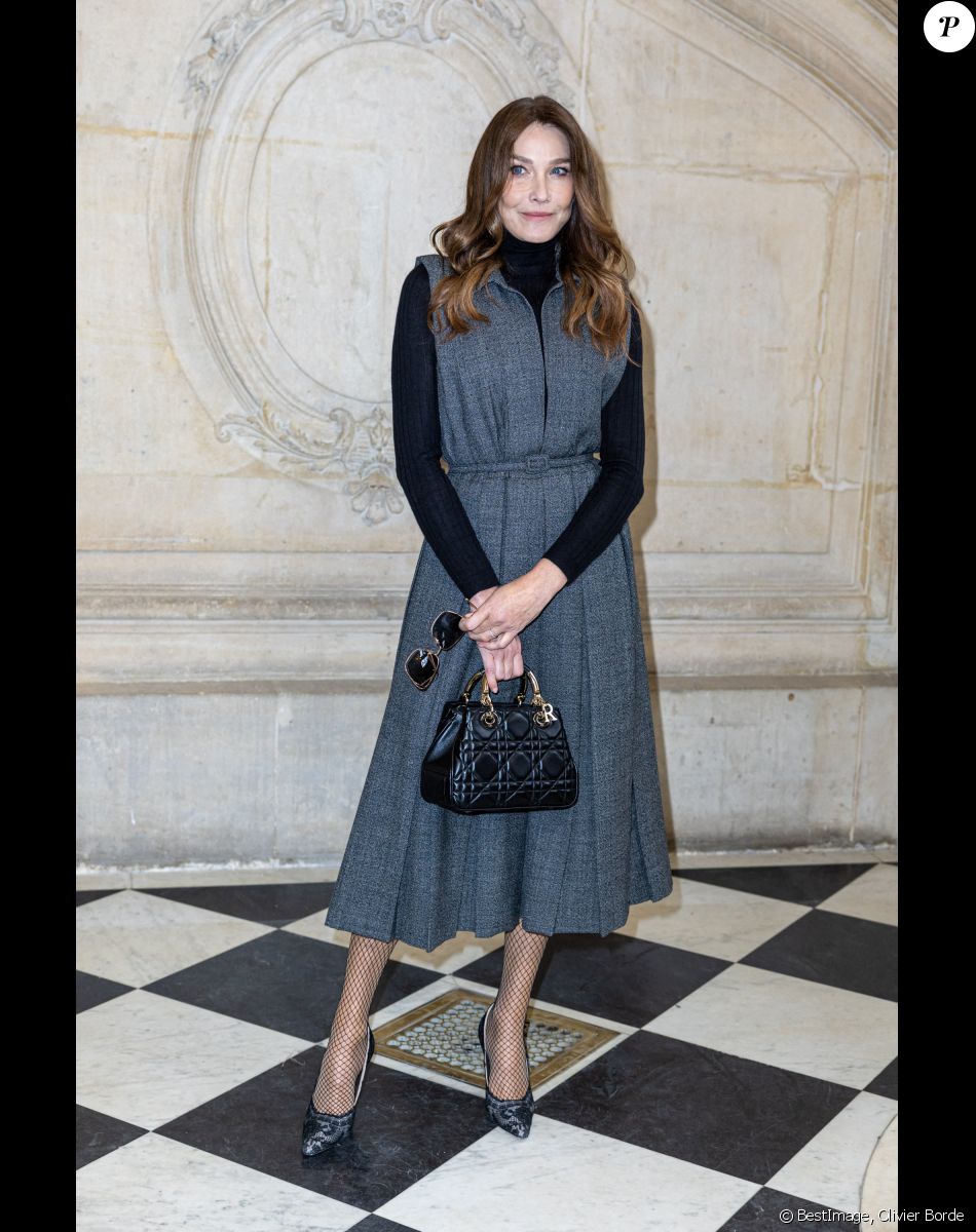 Carla Bruni-Sarkozy - Photocall au défilé de mode Haute-Couture Christian Dior au musée Rodin lors de la Fashion Week Printemps-été 2023 de Paris, France, le 23 janvier 2023. © Olivier Borde/Bestimage