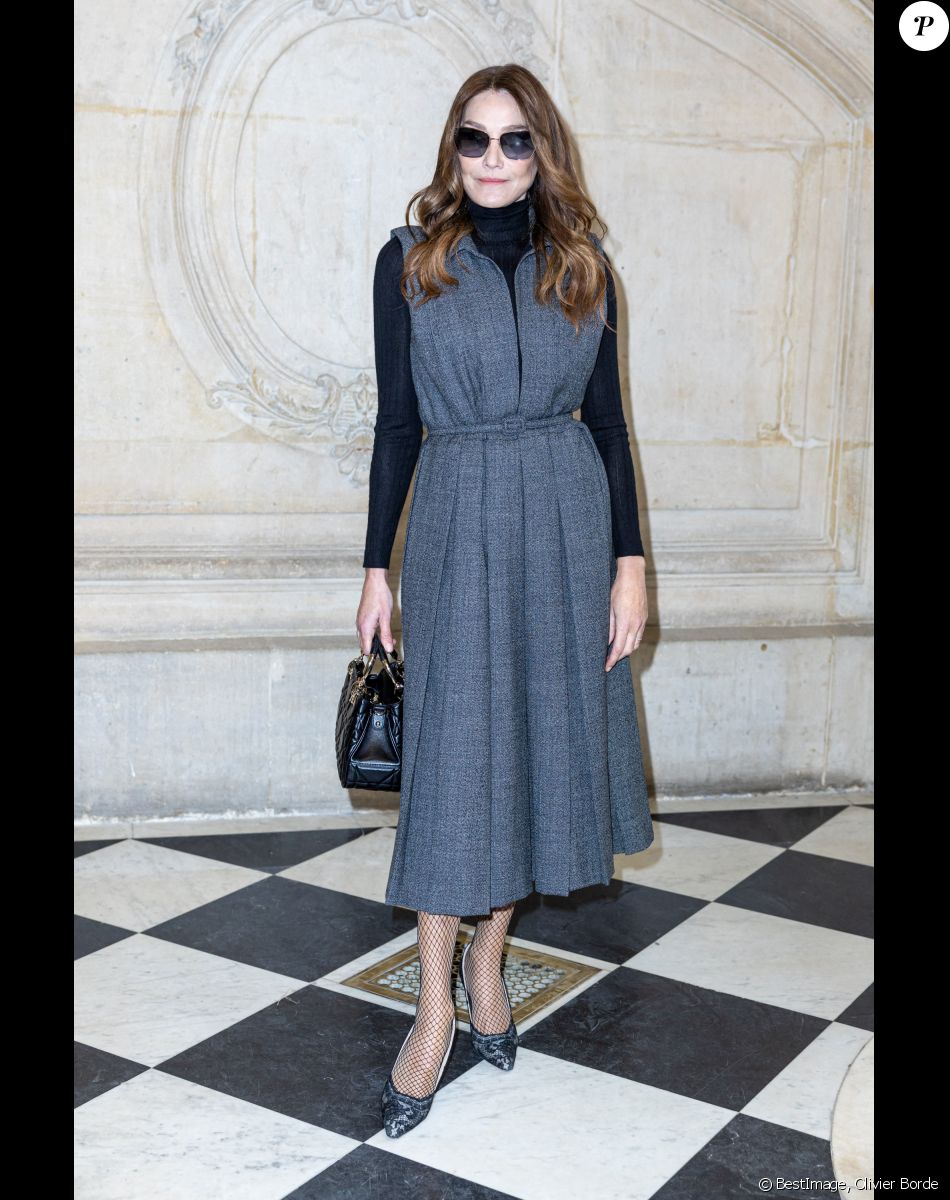 Carla Bruni-Sarkozy - Photocall au défilé de mode Haute-Couture Christian Dior au musée Rodin lors de la Fashion Week Printemps-été 2023 de Paris, France, le 23 janvier 2023. © Olivier Borde/Bestimage