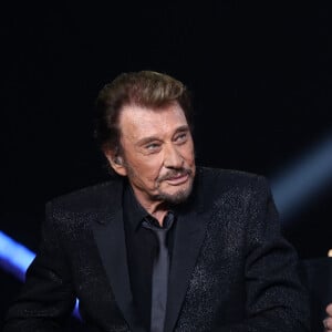 Exclusif - Eddy Mitchell et Johnny Hallyday - Enregistrement de l'émission Spécial Johnny Hallyday, "Johnny, la soirée événement", qui sera diffusée sur TF1 en prime-time le 20 décembre.