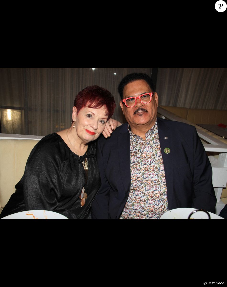 Exclusif - Fabienne Thibeault et son mari Christian lors de la soirée d'anniversaire de Véronique Koch au restaurant Dad's Den à Paris le 5 novembre 2022. © Philippe Baldini / Bestimage
