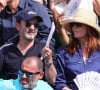 Bruno Solo et sa femme Véronique dans les tribunes lors des internationaux de France de Roland Garros à Paris, le 31 mai 2017. © - Dominique Jacovides - Cyril Moreau/ Bestimage 