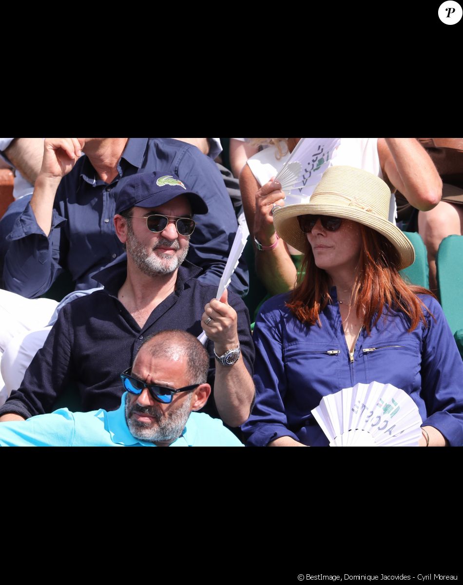 Bruno Solo et sa femme Véronique dans les tribunes lors des internationaux de France de Roland Garros à Paris, le 31 mai 2017. © - Dominique Jacovides - Cyril Moreau/ Bestimage