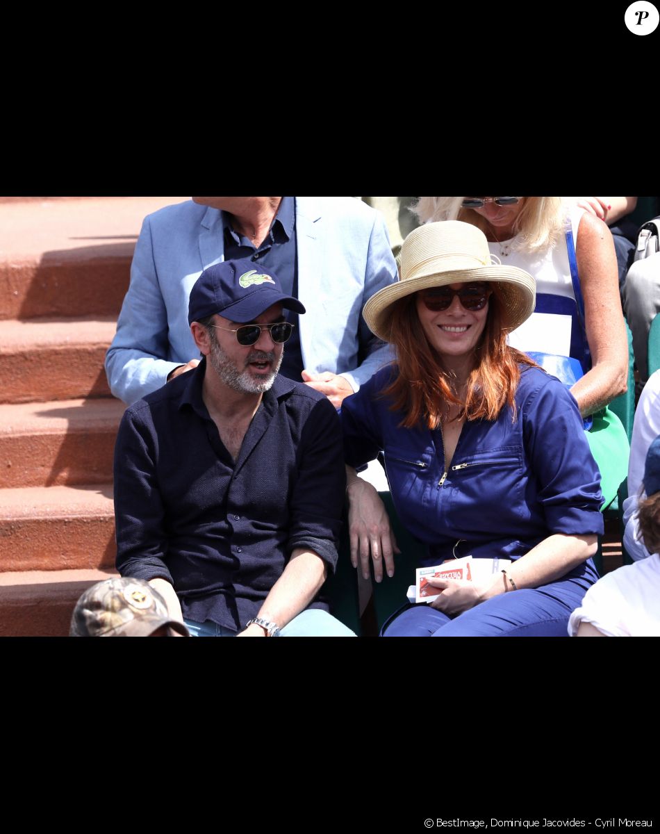 Bruno Solo et sa femme Véronique dans les tribunes lors des internationaux de France de Roland Garros à Paris, le 31 mai 2017. © - Dominique Jacovides - Cyril Moreau/ Bestimage