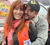 Bruno Solo et sa femme Veronique Clochepin - Presentation du Rallye Aïcha des Gazelles du Maroc 2013 sur la place du Trocadero a Paris le 16 mars 2013. 