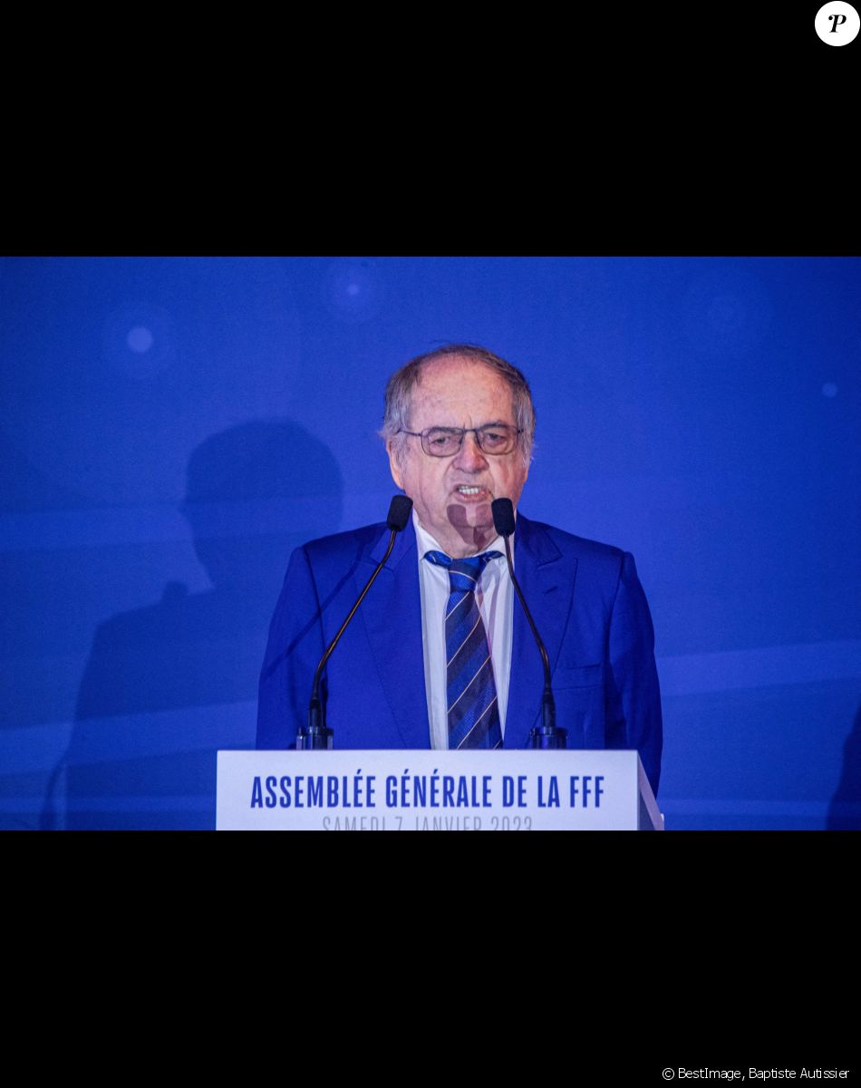Noël Le Graët - Assemblée Fédérale de la Fédération Française de Football (FFF) à Paris et annonce de la prolongation de D.Deschamps à la tête de l'équipe de France jusqu'en 2026. Paris le 7 janvier 2023. © Baptiste Autissier / Panoramic / Bestimage