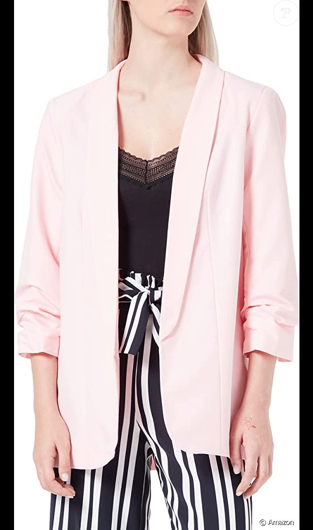 Rose et oversize, ce blazer Pieces coche toutes les cases