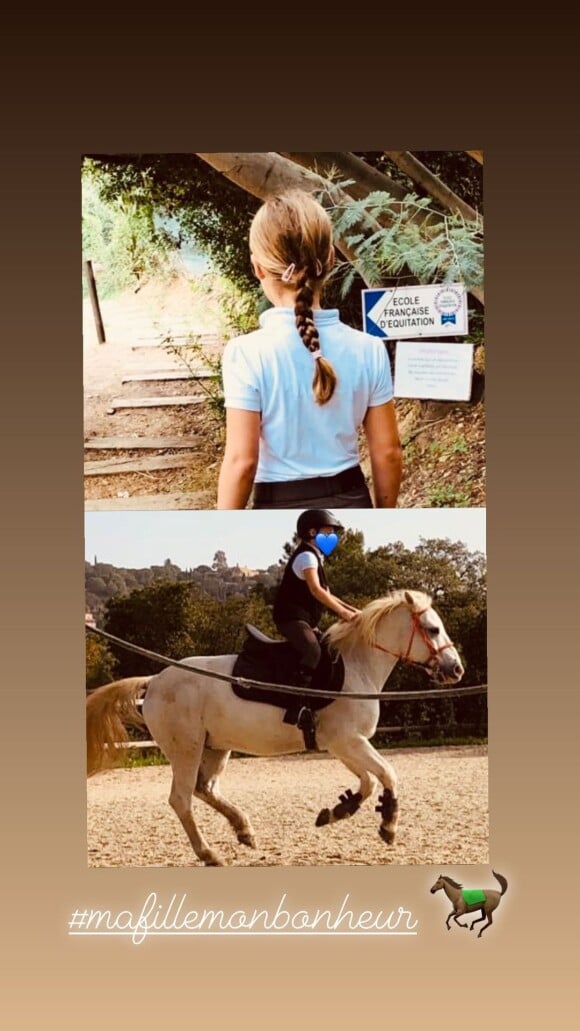 Giulia, la fille de Nicolas et Carla Sarkozy, à cheval