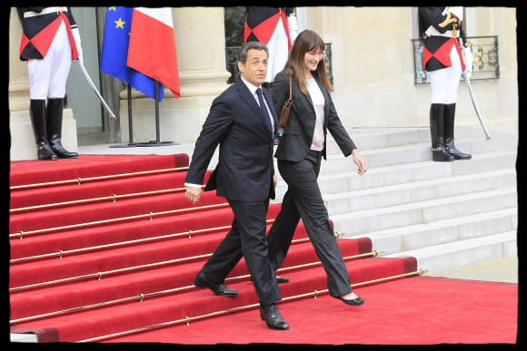 Nicolas Sarkozy et Carla Bruni-Sarkozy à l'Elusée en 2012