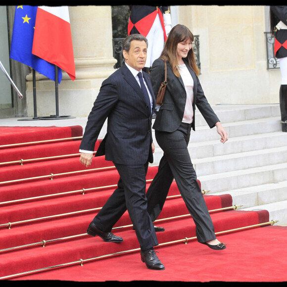 Nicolas Sarkozy et Carla Bruni-Sarkozy à l'Elusée en 2012