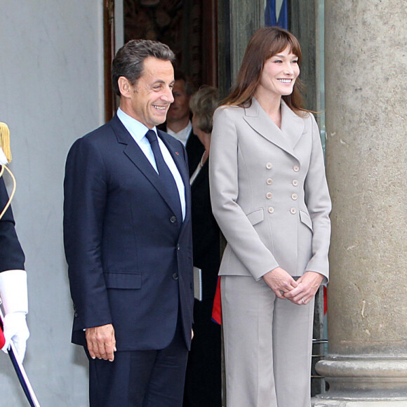 Nicolas Sarkozy et Carla Bruni-Sarkozy  à l'Elysée en 2010