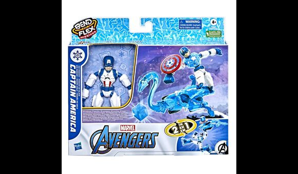 Cette figurine Avengers bend and flex missions Captain America se tord dans tous les sens pour des heures d'amusement