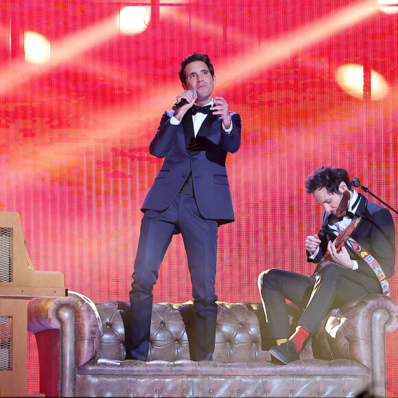 Exclusif - Mika et Vianney - Enregistrement de l'émission "Le gala des Pièces Jaunes, le concert événement" au Zenith de Paris, diffusée le 28 janvier sur France 2. Le 25 janvier 2023 © Dominique Jacovides / Bestimage 