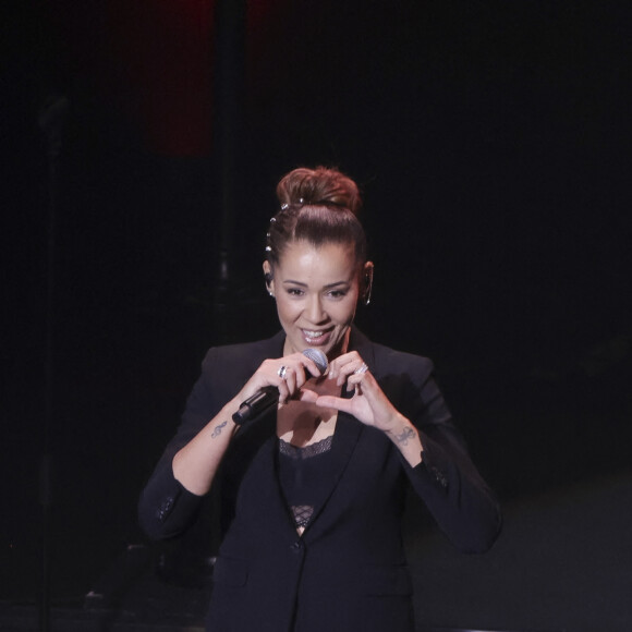 Exclusif - No Web - Chimène Badi - Chimène Badi en concert "Chante Piaf" à l'Olympia à Paris. Au lendemain de la sortie de son nouvel album hommage À Edith Piaf "Chimène chante Piaf" (Sortie le 20 Janvier), Chimène Badi a triomphé, Dimanche 22 Janvier, pour son retour sur scène devant un Olympia complet. C'est le 18ème Olympia en 20 ans de carrière pour la chanteuse. Le 22 janvier 2023 © Jack Tribeca / Bestimage 